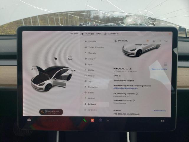 Photo 9 from auction – 2020 TESLA MODEL 3 with VIN 5YJ3E1EA1LF785124