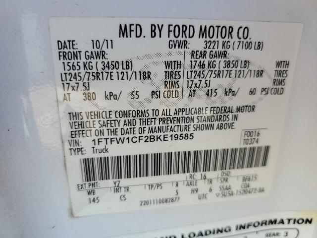 Photo 14 from auction – 2011 FORD F150 SUPER with VIN 1FTFW1CF2BKE19585