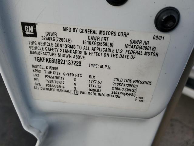 Photo 14 from auction – 2002 GMC DENALI XL with VIN 1GKFK66U82J137223