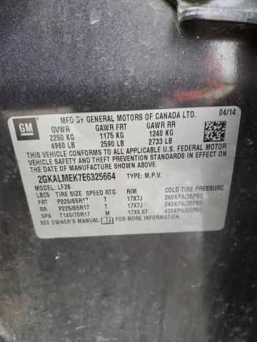 Photo 14 from auction – 2014 GMC TERRAIN SL with VIN 2GKALMEK7E6325664