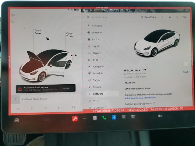 Photo 9 from auction – 2022 TESLA MODEL 3 with VIN 5YJ3E1EB8NF109684