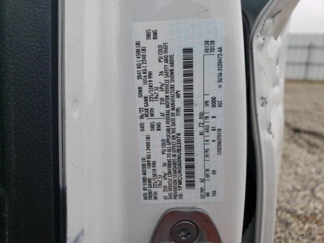 Photo 14 from auction – 2022 FORD ESCAPE SE with VIN 1FMCU9G60NUB22076