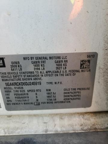Photo 14 from auction – 2013 BUICK ENCLAVE with VIN 5GAKRCKD6DJ245919