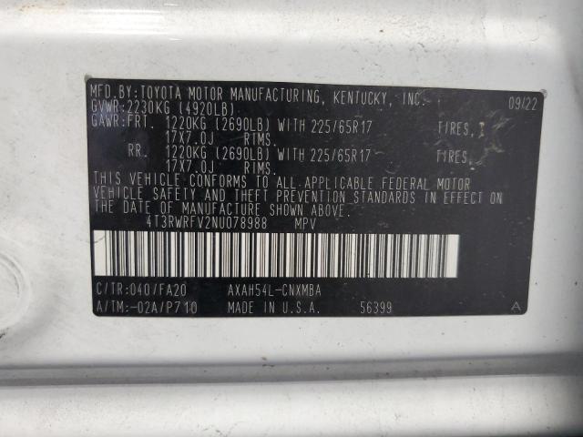 Photo 14 from auction – 2022 TOYOTA RAV4 XLE with VIN 4T3RWRFV2NU078988