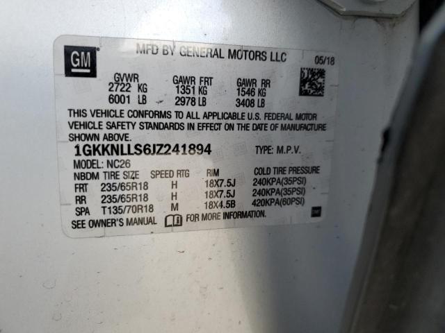 Photo 14 from auction – 2018 GMC ACADIA SLE with VIN 1GKKNLLS6JZ241894