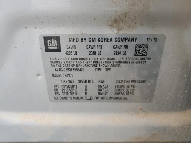 Photo 14 from auction – 2014 BUICK ENCORE with VIN KL4CJCSB3EB595409