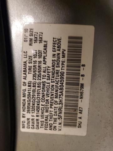 Photo 14 from auction – 2010 HONDA ODYSSEY EX with VIN 5FNRL3H75AB045990