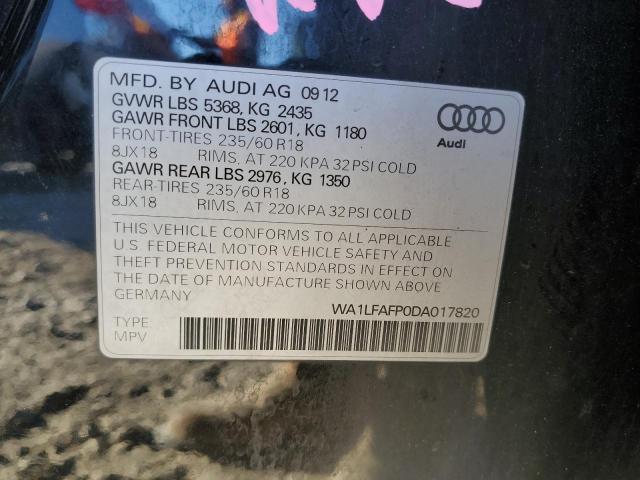 Photo 14 from auction – 2013 AUDI Q5 PREMIUM with VIN WA1LFAFP0DA017820