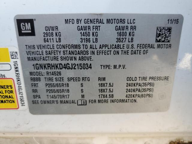 Photo 14 from auction – 2016 CHEVROLET TRAVERSE L with VIN 1GNKRHKD4GJ215034