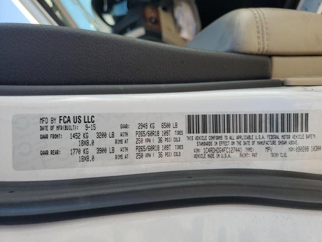 Photo 14 from auction – 2015 DODGE DURANGO LI with VIN 1C4RDHDG4FC127441