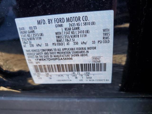 Photo 14 from auction – 2023 FORD EXPLORER X with VIN 1FMSK7DH0PGA56996