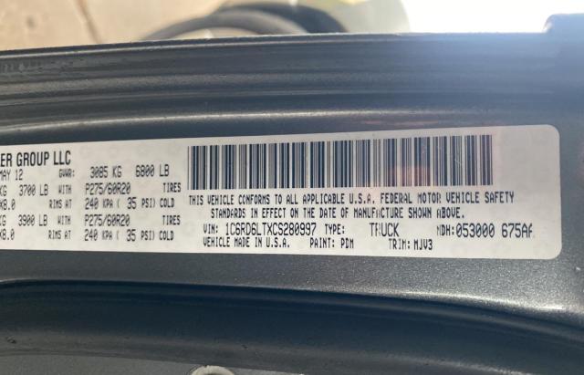 Photo 10 from auction – 2012 DODGE RAM 1500 S with VIN 1C6RD6LTXCS280997
