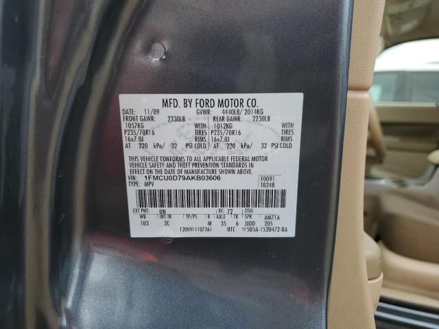 Photo 14 from auction – 2010 FORD ESCAPE XLT with VIN 1FMCU0D79AKB03606