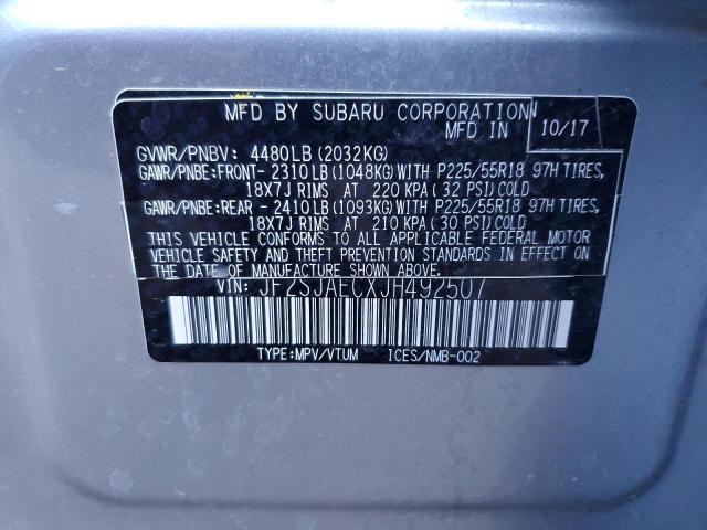 Photo 14 from auction – 2018 SUBARU FORESTER 2 with VIN JF2SJAECXJH492507