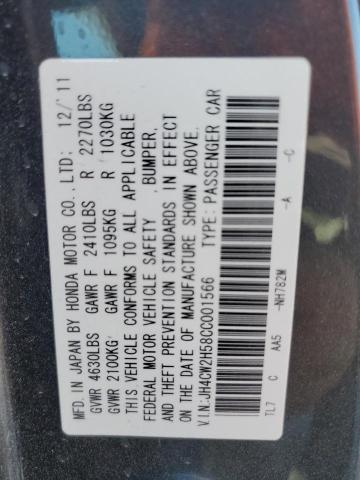 Photo 14 from auction – 2012 ACURA TSX with VIN JH4CW2H58CC001566