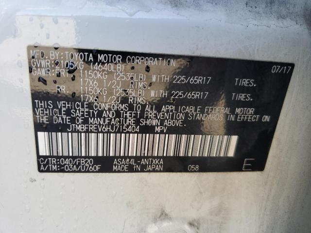 Photo 14 from auction – 2017 TOYOTA RAV4 LE with VIN JTMBFREV6HJ715404