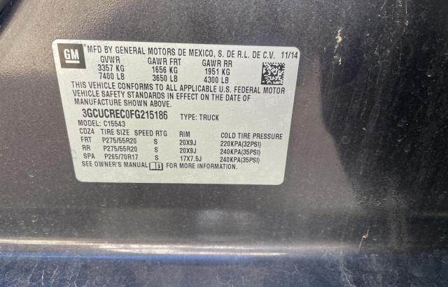 Photo 10 from auction – 2015 CHEVROLET SILVERADO with VIN 3GCUCREC0FG215186