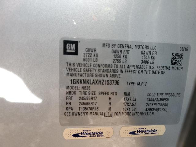 Photo 14 from auction – 2017 GMC ACADIA SLE with VIN 1GKKNKLAXHZ153796