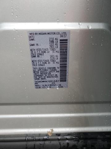 Photo 14 from auction – 2017 NISSAN PATHFINDER with VIN 5N1DR2MM4HC681687