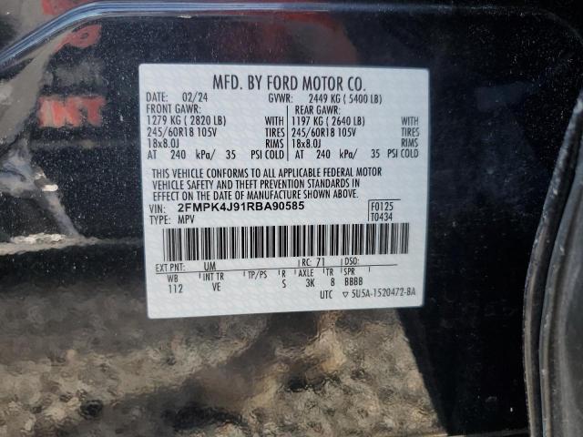 Photo 14 from auction – 2024 FORD EDGE SEL with VIN 2FMPK4J91RBA90585