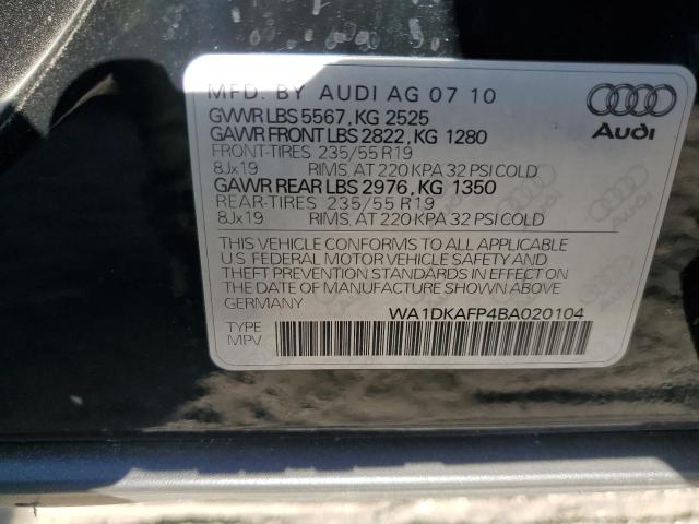 Photo 14 from auction – 2011 AUDI Q5 PREMIUM with VIN WA1DKAFP4BA020104