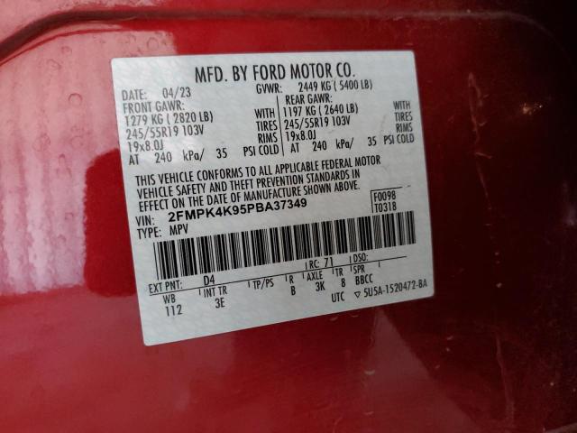Photo 14 from auction – 2023 FORD EDGE TITAN with VIN 2FMPK4K95PBA37349