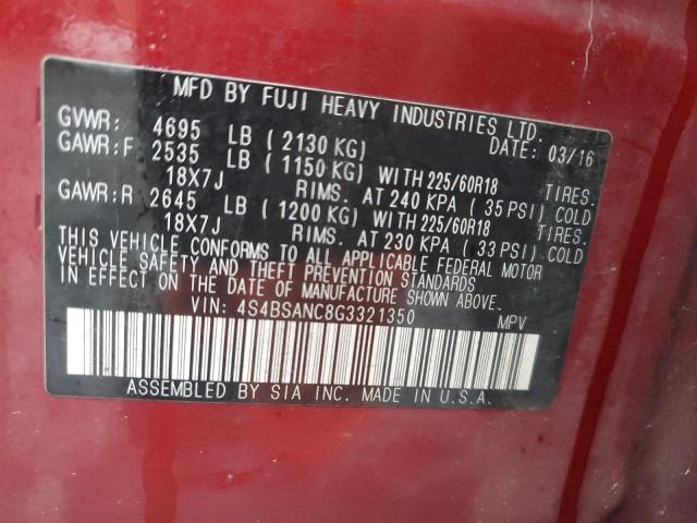 Photo 14 from auction – 2016 SUBARU OUTBACK 2. with VIN 4S4BSANC8G3321350