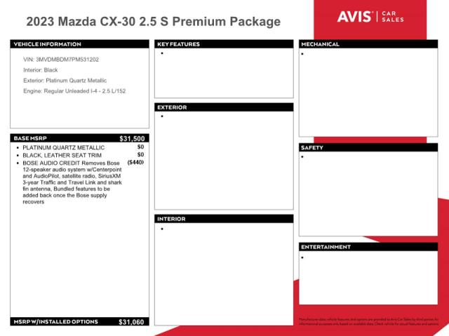 Photo 13 from auction – 2023 MAZDA CX-30 PREM with VIN 3MVDMBDM7PM531202