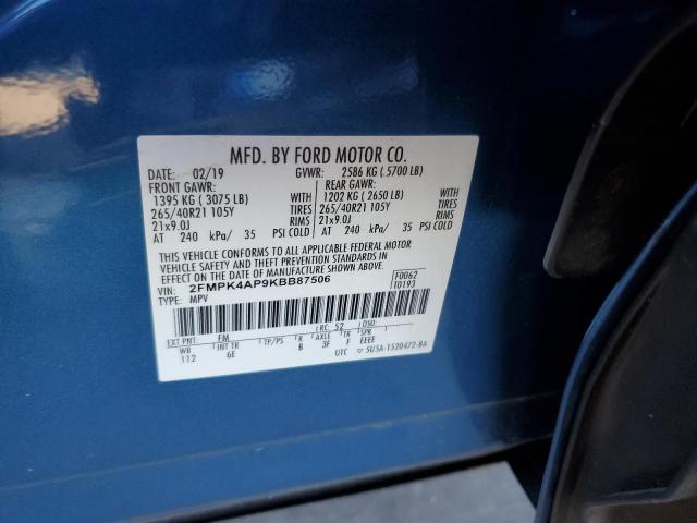 Photo 14 from auction – 2019 FORD EDGE ST with VIN 2FMPK4AP9KBB87506