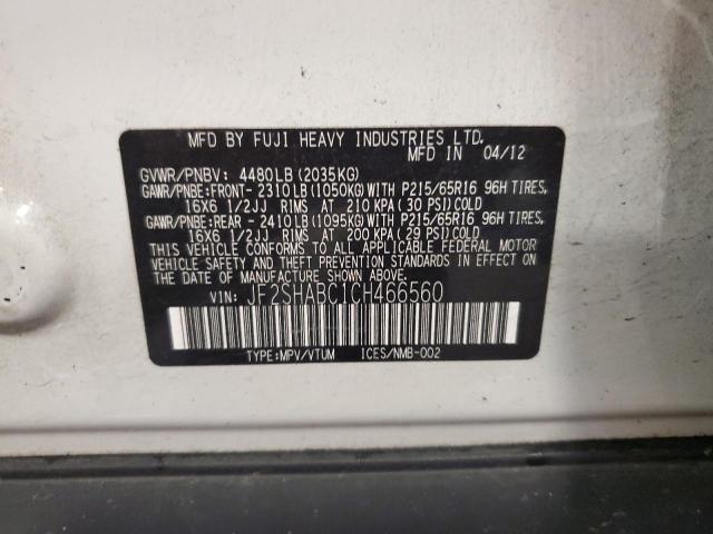 Photo 14 from auction – 2012 SUBARU FORESTER 2 with VIN JF2SHABC1CH466560