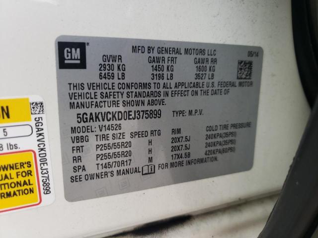 Photo 14 from auction – 2014 BUICK ENCLAVE with VIN 5GAKVCKD0EJ375899