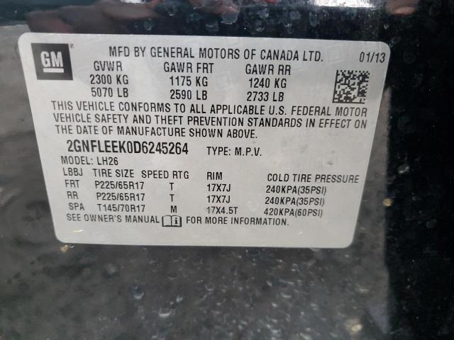 Photo 14 from auction – 2013 CHEVROLET EQUINOX LT with VIN 2GNFLEEK0D6245264