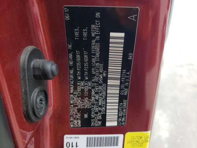 Photo 14 from auction – 2017 TOYOTA SIENNA LE with VIN 5TDKZ3DC7HS865920