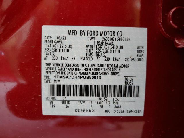 Photo 14 from auction – 2023 FORD EXPLORER X with VIN 1FMSK7DH4PGB90913