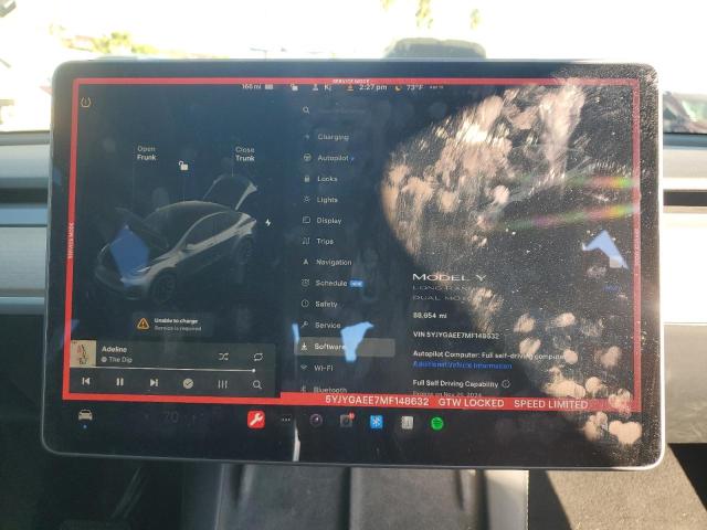 Photo 9 from auction – 2021 TESLA MODEL Y with VIN 5YJYGAEE7MF148632