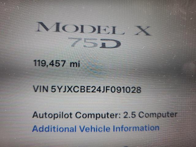 Photo 9 from auction – 2018 TESLA MODEL X with VIN 5YJXCBE24JF091028