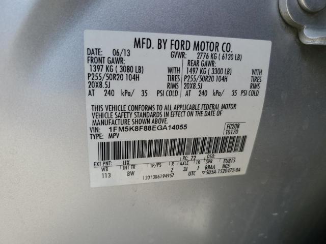 Photo 14 from auction – 2014 FORD EXPLORER L with VIN 1FM5K8F88EGA14055
