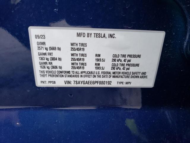 Photo 14 from auction – 2023 TESLA MODEL Y with VIN 7SAYGAEE6PF880192