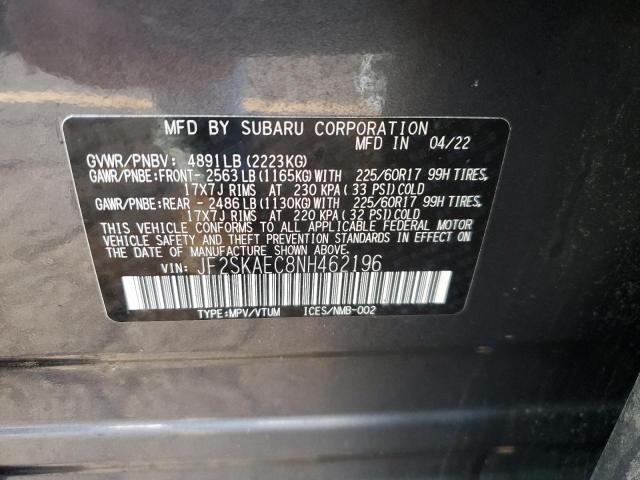Photo 14 from auction – 2022 SUBARU FORESTER P with VIN JF2SKAEC8NH462196