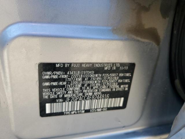Photo 14 from auction – 2014 SUBARU XV CROSSTR with VIN JF2GPACC4E8244816
