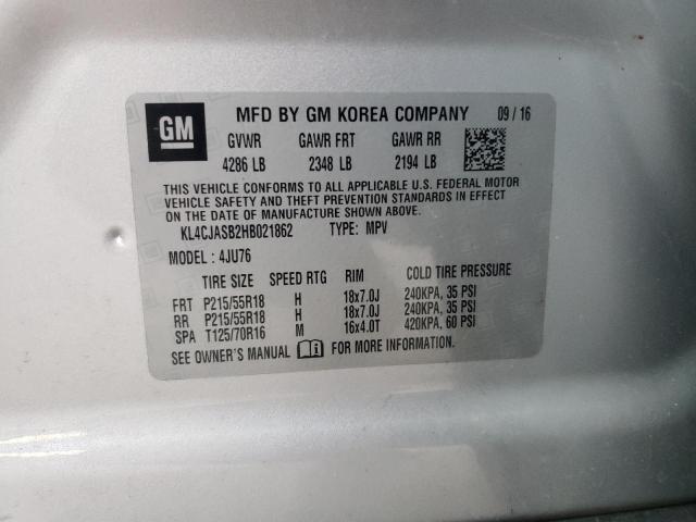 Photo 14 from auction – 2017 BUICK ENCORE PRE with VIN KL4CJASB2HB021862