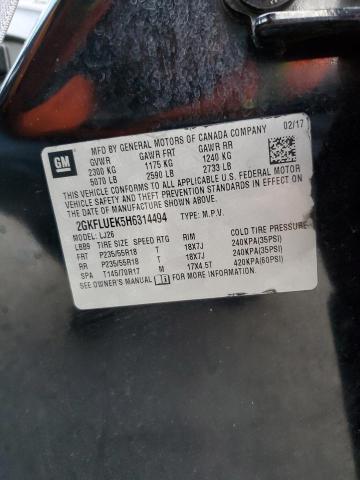 Photo 14 from auction – 2017 GMC TERRAIN SL with VIN 2GKFLUEK5H6314494