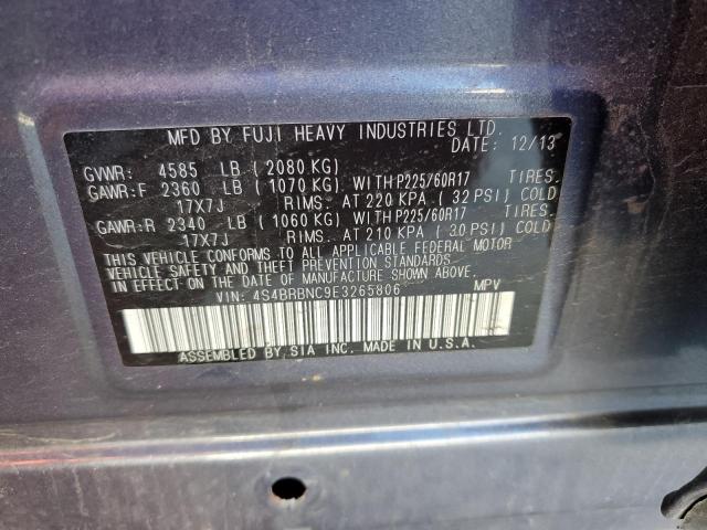 Photo 14 from auction – 2014 SUBARU OUTBACK 2. with VIN 4S4BRBNC9E3265806