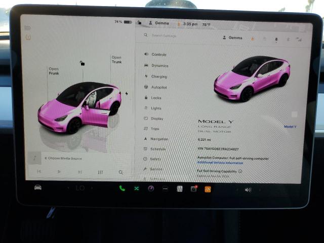 Photo 9 from auction – 2024 TESLA MODEL Y with VIN 7SAYGDEE2RA234827