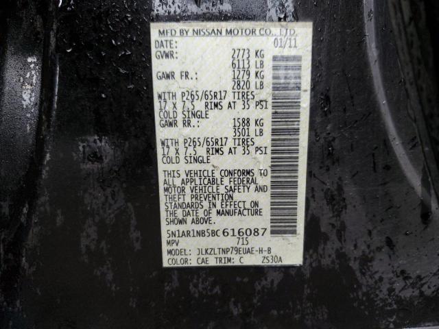 Photo 14 from auction – 2011 NISSAN PATHFINDER with VIN 5N1AR1NB5BC616087