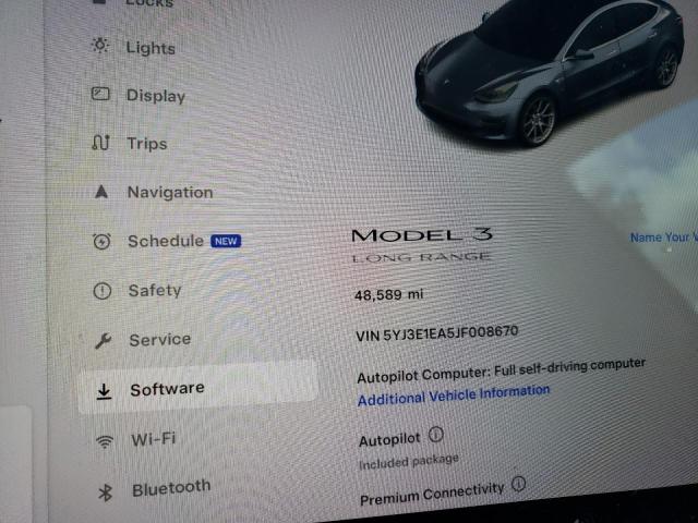 Photo 9 from auction – 2018 TESLA MODEL 3 with VIN 5YJ3E1EA5JF008670