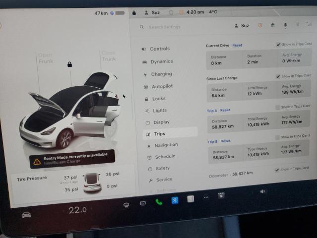 Photo 9 from auction – 2022 TESLA MODEL Y with VIN 7SAYGAEE3NF514817