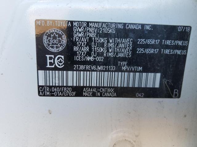 Photo 14 from auction – 2018 TOYOTA RAV4 LE with VIN 2T3BFREV6JW821133