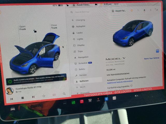 Photo 9 from auction – 2023 TESLA MODEL Y with VIN 7SAYGDEE2PA108044