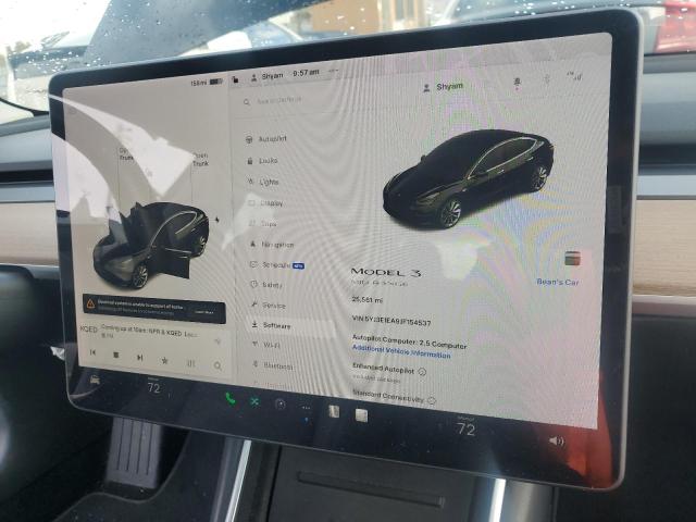 Photo 9 from auction – 2018 TESLA MODEL 3 with VIN 5YJ3E1EA9JF154537